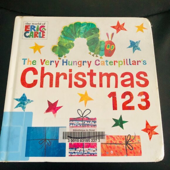 The Very Hungry Caterpillar Eric Carle Plush Picnic Basket + Christmas Book Set - Picture 3 of 13